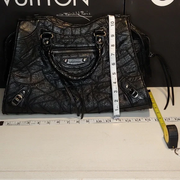 BALENCIAGA Neo Patchwork Classic City Shoulder Bag Black leather Balenciaga 🔥 - Picture 13 of 17